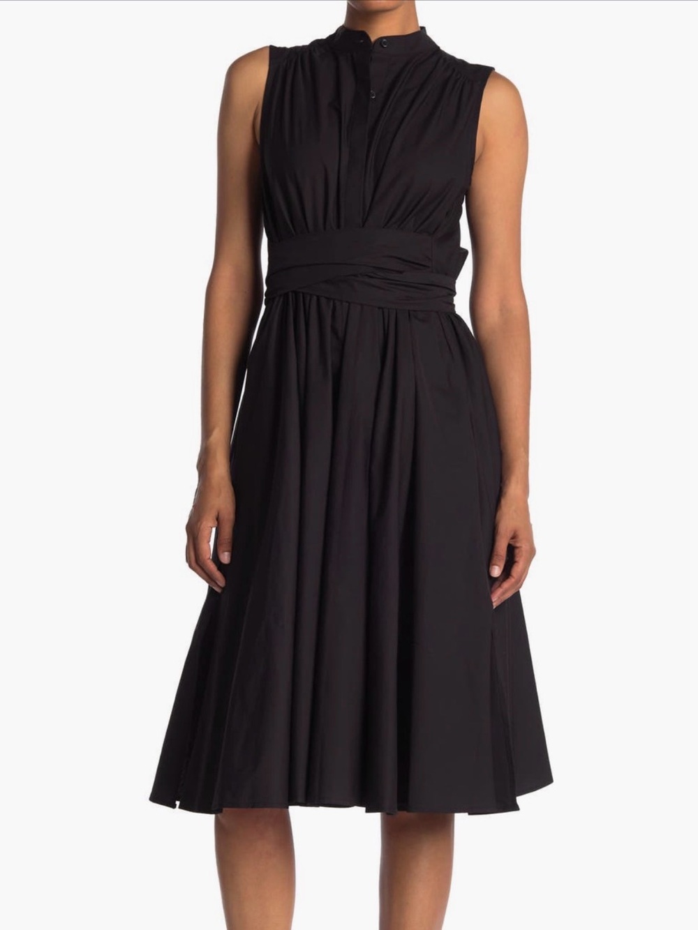 Calvin Klein Performance Black Sleeveless Fit-and-Flare Dress